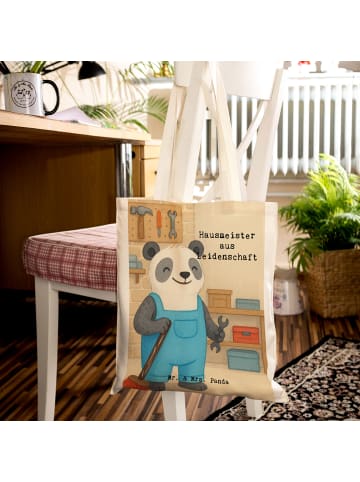 Mr. & Mrs. Panda Tote Bag Hausmeister Leidenschaft Design mit Sp... in Weiß