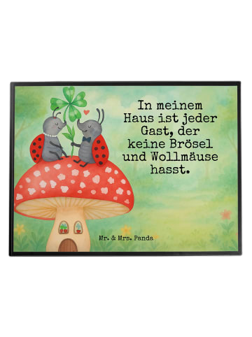 Mr. & Mrs. Panda Tischschutzmatte Marienkäfer Fliegenpilz Design... in Weiß