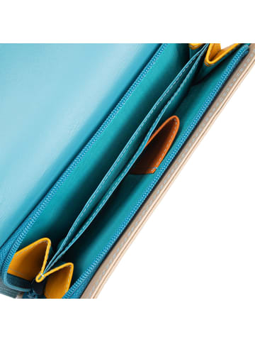 MYWALIT Tri-fold Zip Wallet Geldbörse Leder 17 cm sardinia
