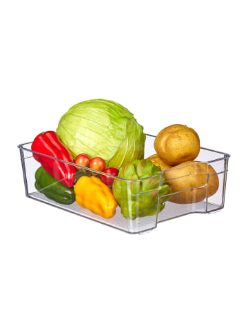 relaxdays 3 x Kühlschrank Organizer in Transparent