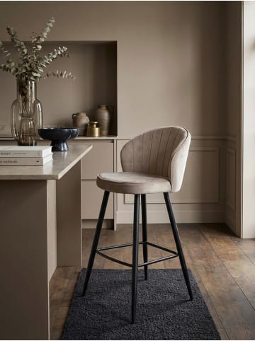 KADIMA DESIGN Barhocker | toff, Metallgestell, 110kg Belastung in Beige