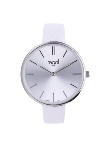 Lucardi Lederimitat Quarz Regal Silber