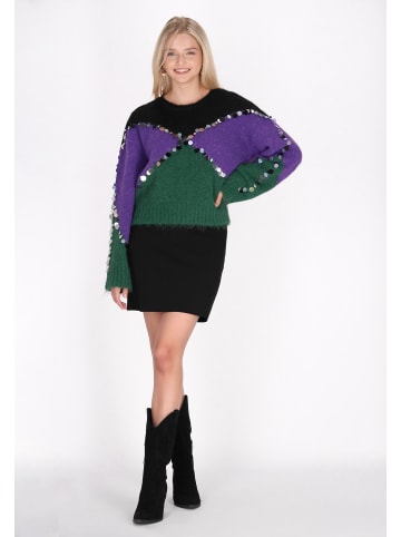 IZIA Pullover in Grün Mehrfarbig