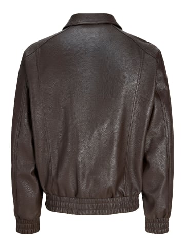 Jack & Jones Kunstlederjacke in Chocolate Brown