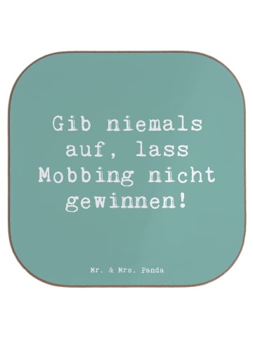 Mr. & Mrs. Panda Untersetzer für Gläser Spruch Mobbing bewältige... in Meeresbrise