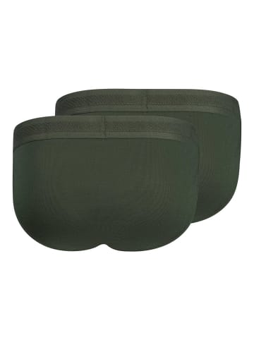 Skiny Slip 2er Pack in Dunkelgrün