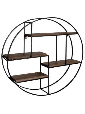 KADIMA DESIGN Wandregal Schweberegal | Mango, 70x70x18cm, Rund, Industrial
