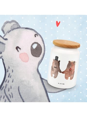 Mr. & Mrs. Panda Kaffeedose Bär Heirat ohne Spruch in Weiß