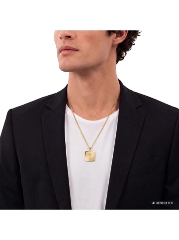 JOOP! Kette mit Anhänger Edelstahl, IP gold in gold