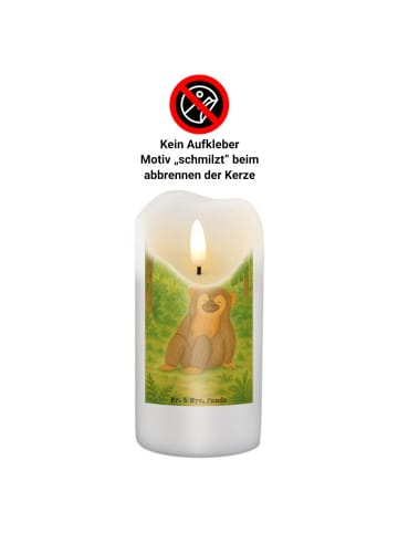 Mr. & Mrs. Panda Stumpenkerze Affe Design ohne Spruch in Weiß