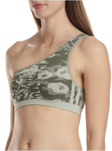 adidas Bustier ASYMETRIC BRALETTE in olive print