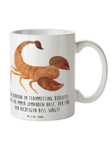 Mr. & Mrs. Panda Tasse Skorpion Biss mit Spruch in Weiß