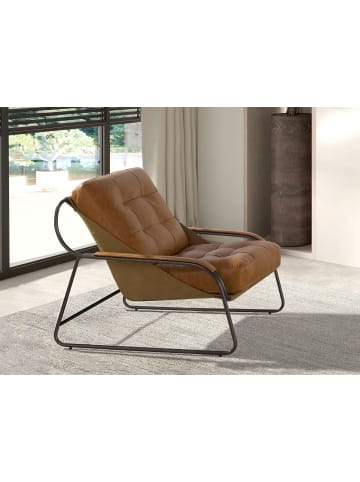 Angel Cerdá Sessel 5155 in Braun / Stahl abgedunkelt – (B)72 x (H)98 x (T)83 cm