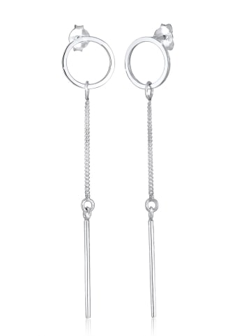 Elli Ohrringe 925 Sterling Silber Geo, Kreis in Silber