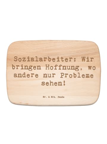 Mr. & Mrs. Panda Schneidebrett Spruch Sozialarbeiterin Hoffnungs... in Transparent