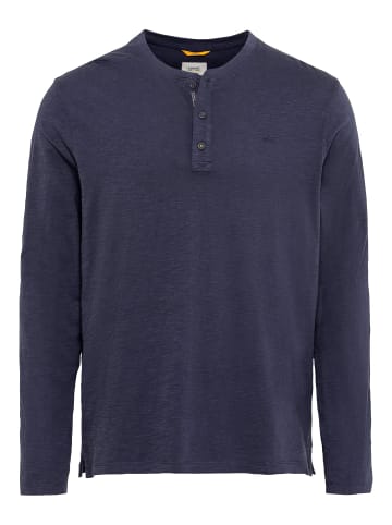 Camel Active Henleyshirt aus nachhaltigem Organic Cotton in Dunkelblau