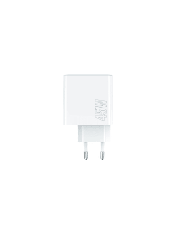Wisam® 45W Schnell-Ladegerät PD QC 1x USB-C 1x USB weiß