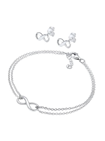 Elli Schmuckset 925 Sterling Silber Infinity in Silber