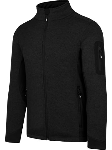 Normani Outdoor Sports Herren Strick-Fleecejacke Wapusk in Schwarz