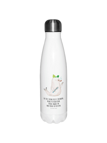 Mr. & Mrs. Panda Thermosflasche Robbe Sherlock mit Spruch in Weiß