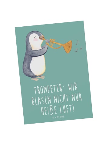 Mr. & Mrs. Panda Wanddeko Trompete Kunst mit Spruch in Meeresbrise