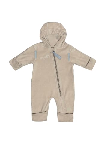 Hoppediz Overall Bio-Baumwollfleece Overall mit Umschlagbündchen in Camel (kbA)