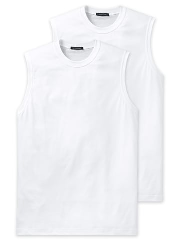 Schiesser 2er-Pack Muscle Shirt Essentials in Weiß