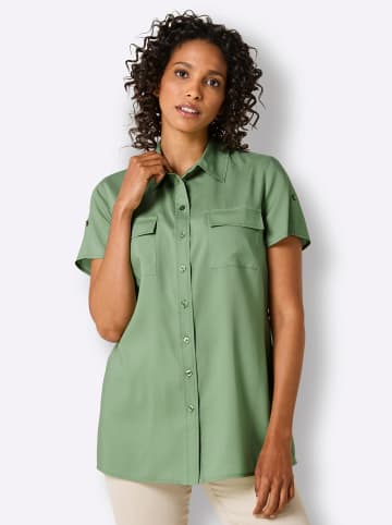 creation L Lyocell-Bluse in eucalyptus