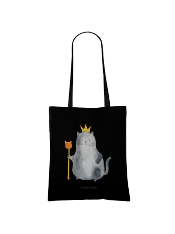 Mr. & Mrs. Panda Laptoptasche Katze König ohne Spruch in Schwarz