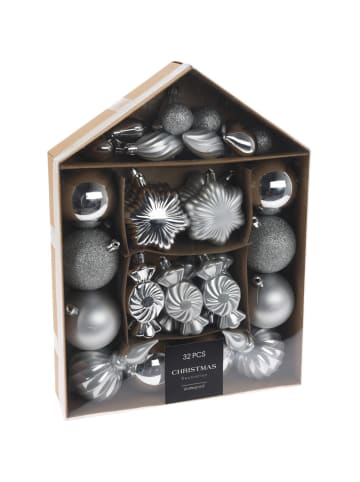 Home&Styling Collection Weihnachtskugeln in silbern