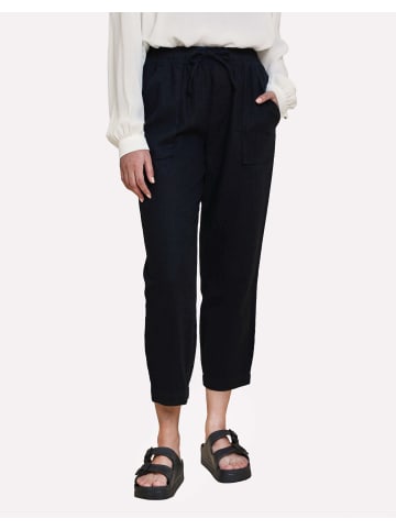 Threadbare Stoffhose THB Rosewood Linen Trouser in Schwarz