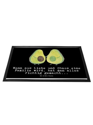 Mr. & Mrs. Panda fußmatte Avocado Pärchen mit Spruch in Schwarz