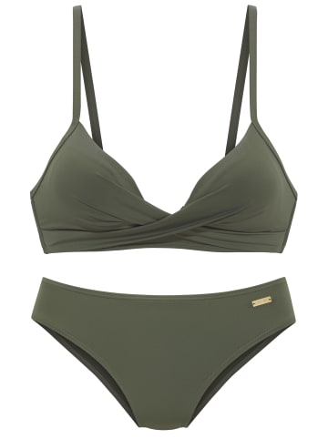 LASCANA Bustier-Bikini in oliv