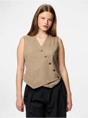 Pieces Weste in Greige