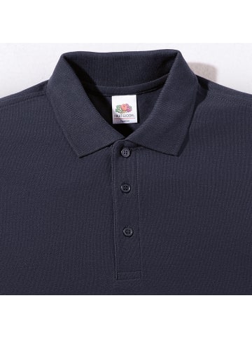 Fruit of the Loom Piqué Unisex-Poloshirt in dunkelblau