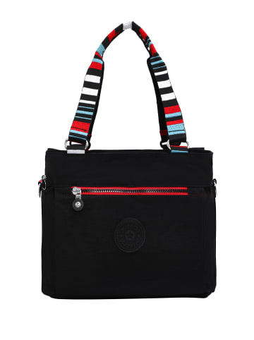 Mindesa Damen Umhängetasche in Schwarz Mehrfarbig