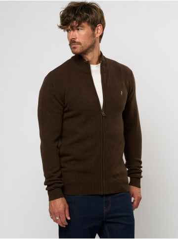 MCS Strickjacke Alfie in Dark Brown Melange