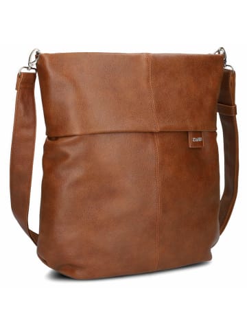 Zwei Mademoiselle M140 - Schultertasche 35 cm (nubuk-cappuccino) in cognac