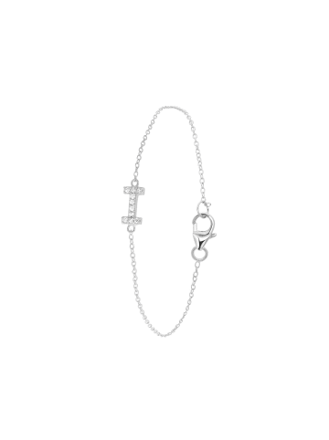 Lucardi 925 Silber Armband "Buchstabe I" Buchstabe