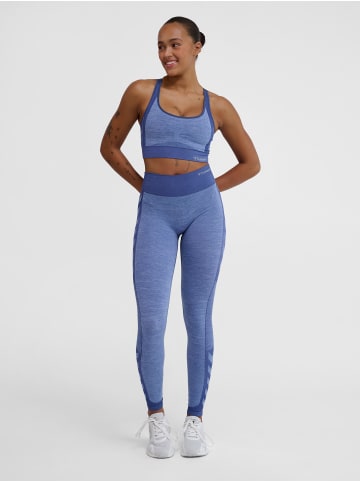 Hummel Leggings Hmlmt Shine Multisport Damen in BLUE INDIGO MELANGE