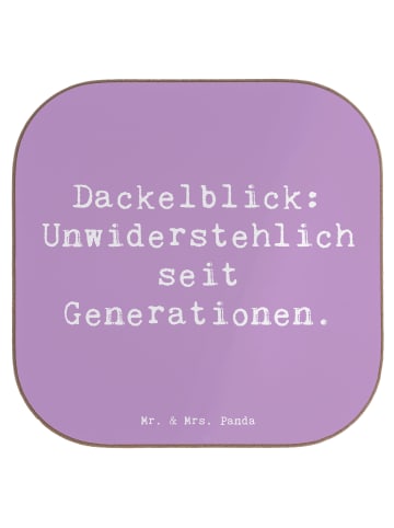 Mr. & Mrs. Panda Coaster Spruch Kurzhaardackel Dackelblick mit S... in Lavendeltraum