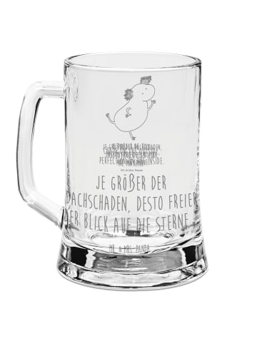 Mr. & Mrs. Panda Bierglas Axolotl Tanzen mit Spruch in Transparent