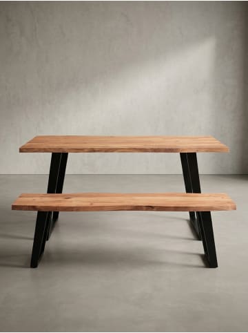 KADIMA DESIGN Esszimmertisch 140x80x76 cm Massivholz / Metall Esstisch