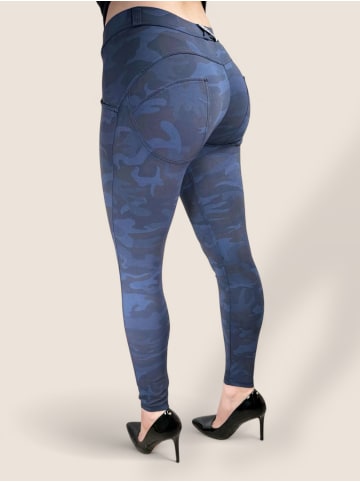 FREDDY WR.UP Push Up Hose 7/8-Länge in Camouflage Blau