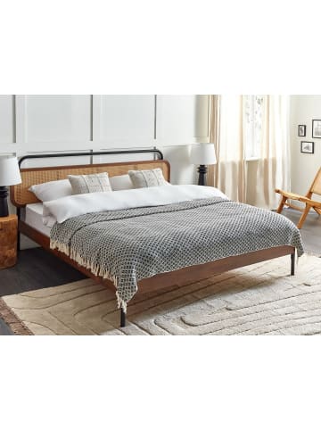 Beliani Kuscheldecke CHYAMA in Schwarz/Weiß - (W) 200 x (H) 0.5 x (L) 220 cm