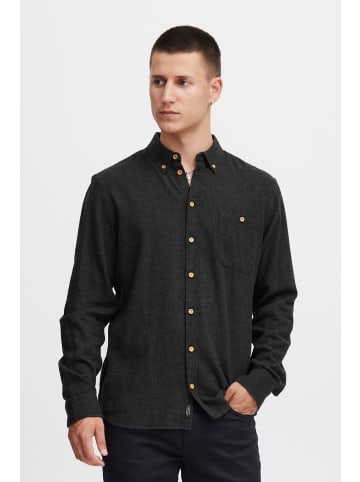 BLEND Langarmhemd BHShirt 20715813  Unifarbenes Hemd mit Flanell-Optik in Schwarz