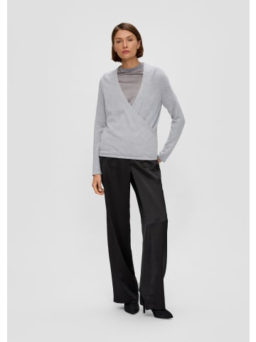 s.Oliver BLACK LABEL Strickpullover langarm in Grau