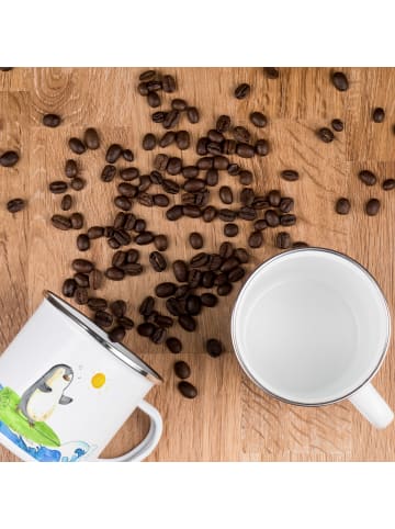 Mr. & Mrs. Panda Pott Pinguin Surfer ohne Spruch in Weiß