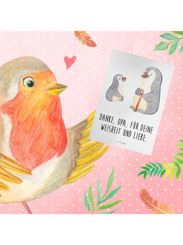 Mr. & Mrs. Panda Glückwunschkarte Opa Weisheit und Liebe mit Spruch in Weiß