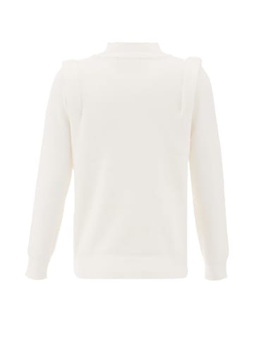 caspio Damen Strickpullover in Wollweiss